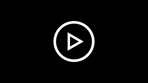 Modern Play Button On Black Background Design Stock Footage 331897905