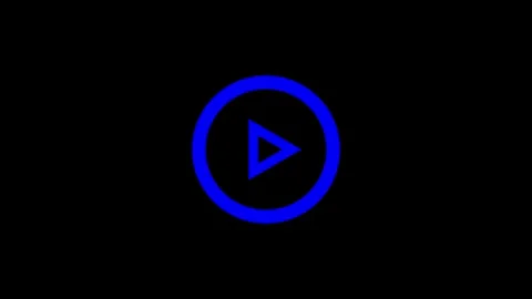 Modern Play Button Design On Black Background Stock Footage 331756214