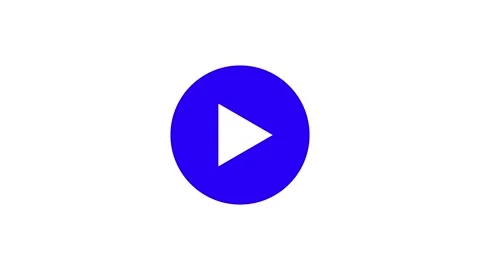 Modern Play Button Design on Circular Background Vidéo 331756202