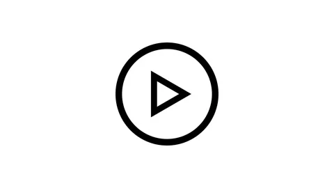 Modern Play Button Design For Media Playback Interface Stock Footage 331897904