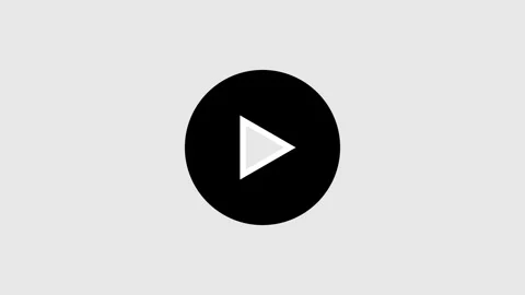 Modern Play Button Icon On Black Circle Background Vidéo 331756201