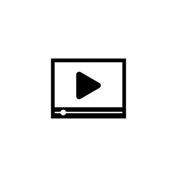 Modern play button icon for media player interface. Ideal for web and app d.. Stock Illustration