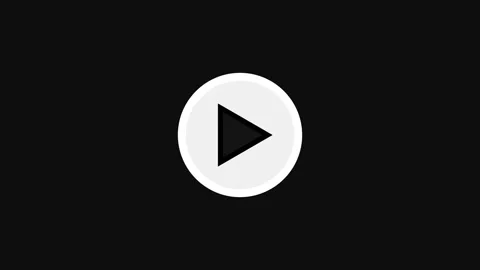 Modern play button on a white circle Vidéo 333685351