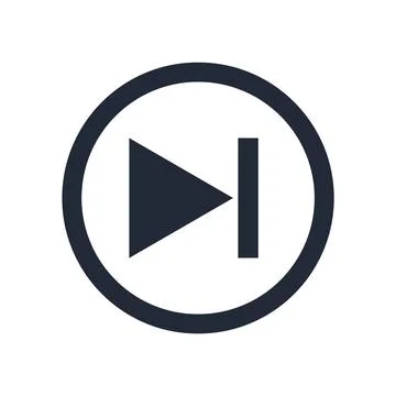 Modern play pause button icon design. Media control and digital interface Illustrazione stock