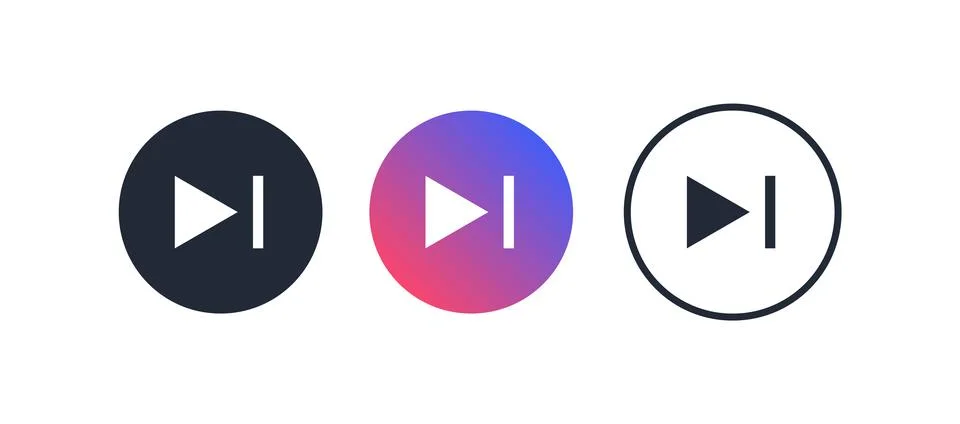 Modern play pause button icon design. Media control and digital interface Stock Illustration