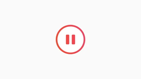 Modern play pause popup sequence Stock Footage 348397338