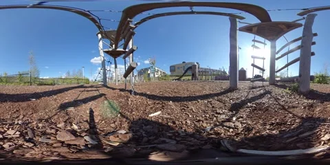 Modern Playground - 360 VR Time Lapse Video stock 132445735