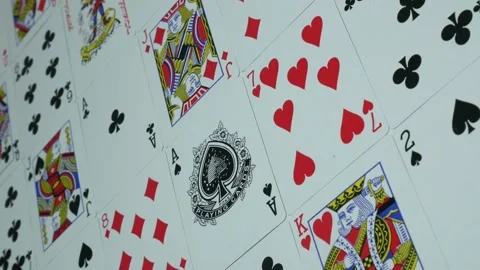 Modern playing cards Stock Footage 89545280