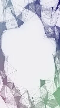 Modern Plexus Connection Border White Clean Corporate Tech Background Stock Illustration