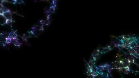 Modern Plexus in Hologram Style. Abstract geometric background with lines and Stock Footage 112227987