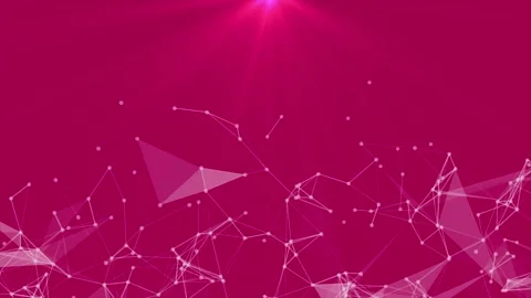 Modern plexus with light rays futuristic Magenta red background Stock Footage 295942781
