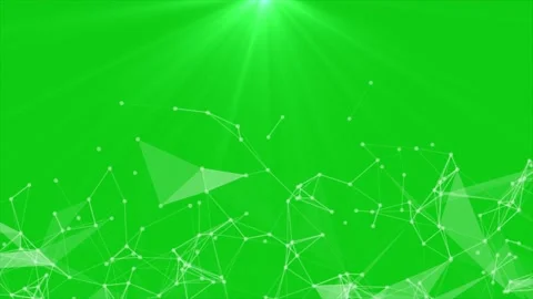 Modern plexus with light rays futuristic Green background Stock Footage 295942941