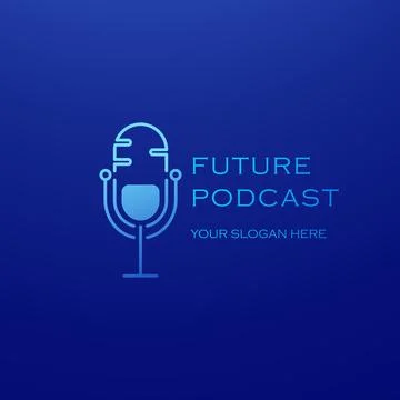 Modern podcast gradient creative logo design illustration. Stock Illustration