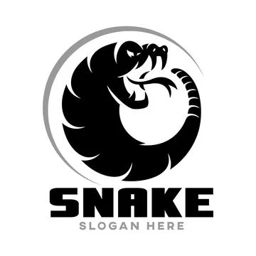 Modern poisonous snake logo. Vector illustration イラスト素材