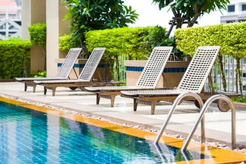 Modern pool Stock Photos