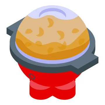 Modern popcorn maker machine icon, isometric style Stock Illustration