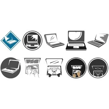 Modern Portable Digital Notebook Laptop Stock-Illustration