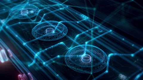 Modern portable gas range or camping stove hologram Close up 4k Stock Footage 148486945