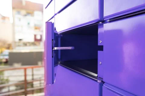 Modern postal automatic mail terminal with self service Stock Photos