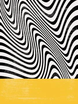 Modern Poster Art. Abstract Wall Art. Digital Interior Decoration Art with Gr Stock Illustration