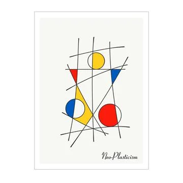 Modern Poster, Artwork inspired postmodern in the style of Neoplasticism Stock Illustration