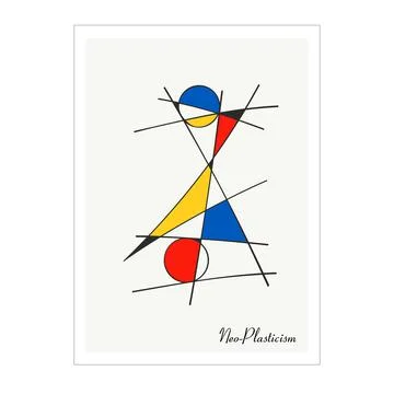 Modern Poster, Artwork inspired postmodern in the style of Neoplasticism Stock Illustration