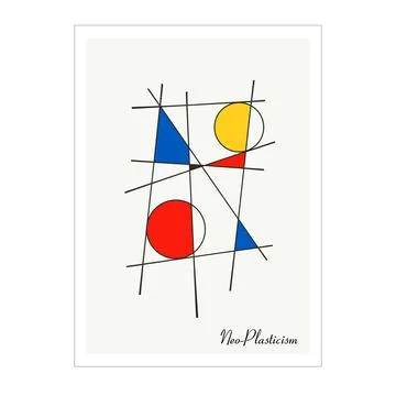 Modern Poster, Artwork inspired postmodern in the style of Neoplasticism Stock Illustration