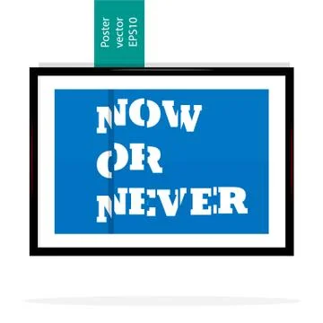 Modern poster on a blue background. Stock Illustration