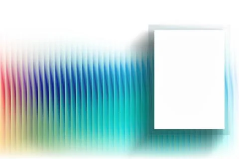 Modern poster mockup with transparent frame placed over abstract colorful g.. Ilustração Stock