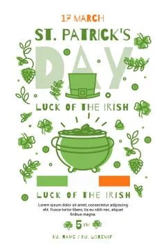 Modern poster for a party St. Patrick. Stock Illustration
