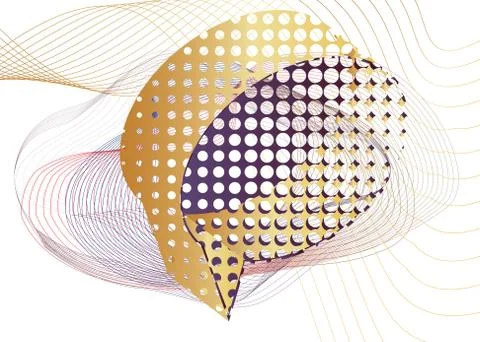 Modern poster template. Background with dynamic linear waves and abstract spe イラスト素材