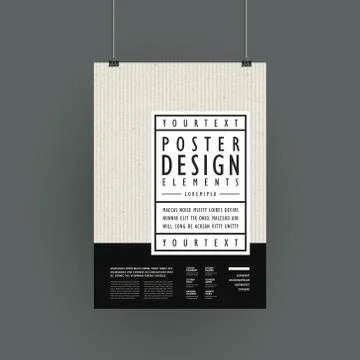 Modern poster template design Stock Illustration