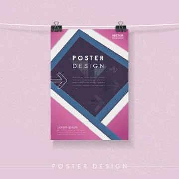 Modern poster template design Stock Illustration