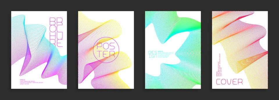 Modern poster templates. Abstract vector backgrounds with colorful shapes. Stock Illustration