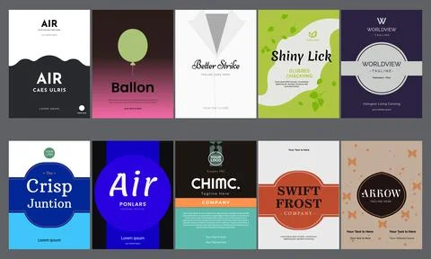 Modern poster templates set perfect for business branding and marketing pro.. Stock Illustration