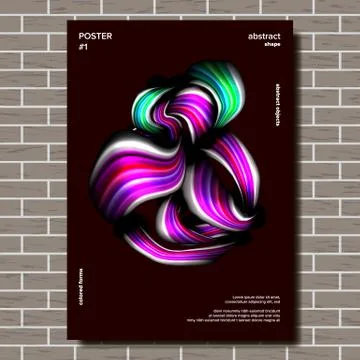 Modern Poster Vector. Splatter. Minimalist Brochure. Illustration Illustrazione stock