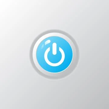 Modern power button icon isolated on a white background for your design, vect Stock Illustration