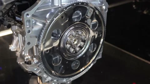 Modern powerful car engine section Video stock 148003511