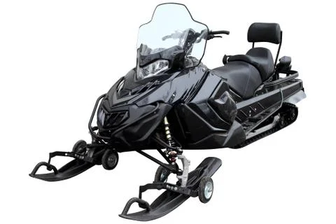 Modern powerful snowmobile. Stock Photos