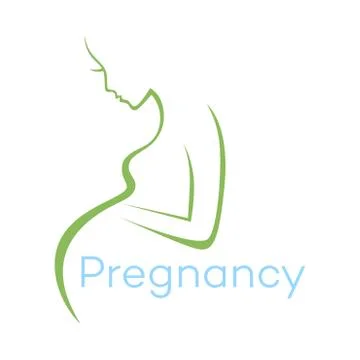 Modern Pregnancy logo Stock Illustration