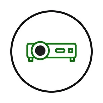 Modern presentation equipment icon emphasizing streamlined design for audio.. Stock Illustration