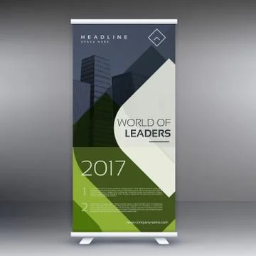 Modern presentation roll up banner Stock Illustration