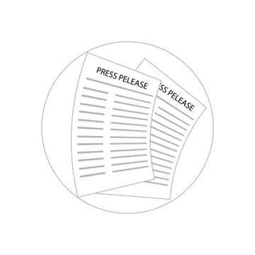 Modern Press Release Concept For Web, On-Line News. Flat Design. Stock Illustration