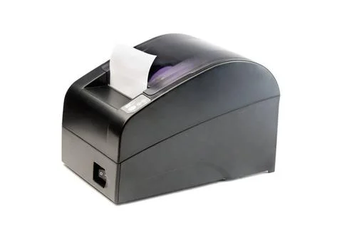 Modern printer checks for Point Of Sales systems. Modern printer checks fo... Stock-Fotos