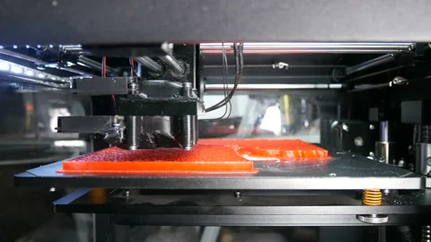 Modern printhead 3d printer in operation Video stock 89939492