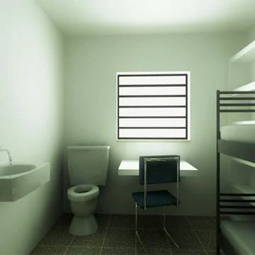 Modern Prison Cell 3D Model