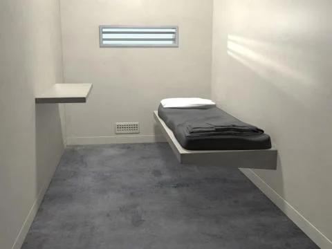 Modern prison cell Stock Illustration
