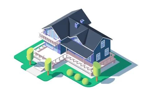 Modern private house Illustrazione stock
