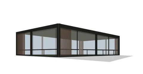 Modern private house, vector Illustrazione stock
