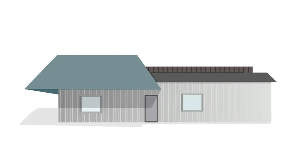 Modern private house, vector Stock-Illustration